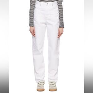 Isabel Marant Étoile White Corsy Jeans High-Rise Straight Leg 42 US 10